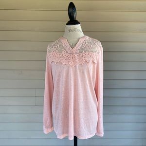 Faded Glory Floral Lace Top